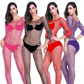 Горячие сексуальные женские комбинезоны, комбинезон в сеточку, эротическое белье, открытая промежность, комбинезон Babydoll, женское белье, секс-порно одежда