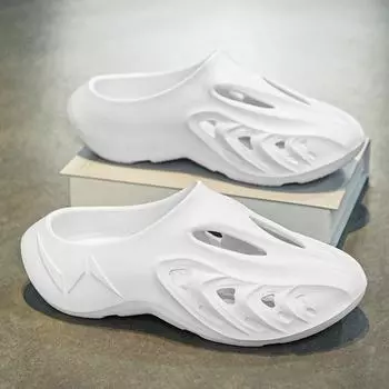 Горячие стильные мужские тапочки, модные, индивидуальные, для дома и улицы, мужские тапочки, мягкие, удобные, легкие, мужские сандалии, тапочки, пляжная обувь для мужчин 40 бежевый