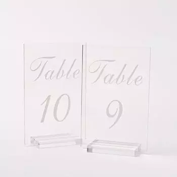 Горячий, 20 прозрачных акриловых номеров столов с основанием для украшения свадебного приема, вечеринки 10x15cm