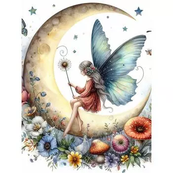 горячий 5D DIY Полный Круглый Дрель Алмазная Картина Фея Набор Домашний Декор Искусство Ремесло ZSH95