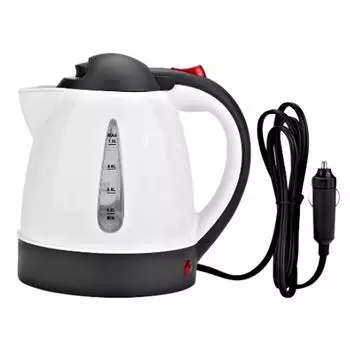 Горячий автомобильный чайник 1000 мл, большая емкость, 12/24 В, быстрое кипячение, для кофе, чая Dr 12v