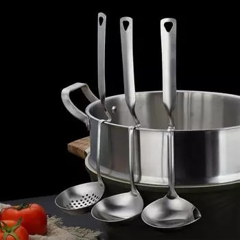 Горячий горшок из нержавеющей стали 304, столовые приборы, суповая ложка, дуршлаг, ложка для фильтра жира, ложка с длинной ручкой, ложка для разделения масла и воды, кухонные инструменты Slotted spoon серебряный