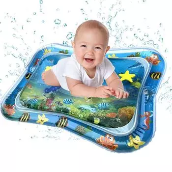 Горячий прекрасный надувной детский водный коврик, развлекательный игровой центр для детей и младенцев синий