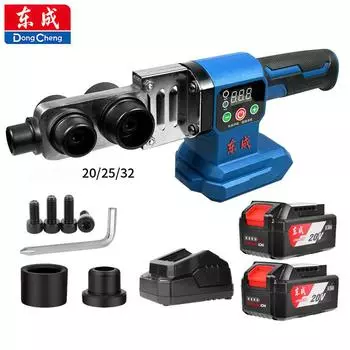 Горячий расплав Перезаряжаемый термоплавкий аппарат DCQR32 Литиевый аккумулятор Пластиковый сварочный аппарат PPR Пластиковый трубный сварочный аппарат Постоянная температура водопровода 1*4.0 Battery