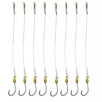 Горячий стиль, 5 шт., анти-укус, поводок из нержавеющей стали, рыболовные снасти, крючки, инструмент для снастей 8*