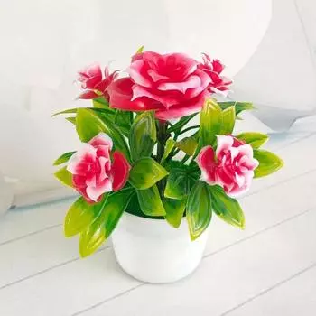 Горшечное растение, реалистичное искусственное пластиковое моделирование, цветочный горшок для дома оранжевый