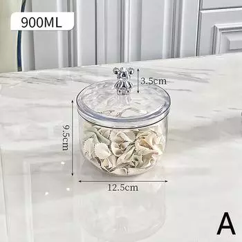 Горшки для хранения продуктов питания Прозрачные банки для хранения чая, кофе, сахара с крышкой Кухня Разное Влагостойкий контейнер для хранения продуктов питания