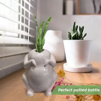 Горшок для цветов из индейки Yousheng, смоляной, без перьев, горшок для цветов из индейки, небьющийся, для использования в помещении и на открытом воздухе, для декора стола дома, офиса бежевый