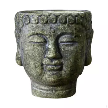 Горшок для цветов в виде головы Будды для растений, цементный контейнер для двора и кафе