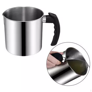 Горшок для изготовления свечей для плавления воска с ручкой 1,3 л для бизнеса, термостойкий портативный