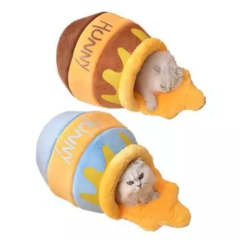 Горшок для меда, наполнитель для кошачьего туалета, универсальный полузакрытый наполнитель для кошачьего туалета, зимние теплые товары для домашних животных, аксессуары для домашних животных