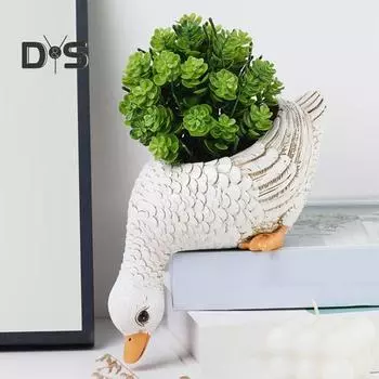 Горшок для суккулентов в виде петуха, креативная форма, прочная конструкция, большой размер, многоцелевой садовый горшок для цветов, декор Cock