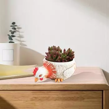 Горшок для суккулентов Yousheng Rooster, креативная форма, прочная конструкция, многоцелевой садовый горшок для цветов, декор Cock