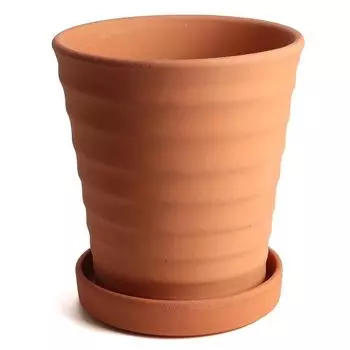 Горшок из керамики Микава KANEYOSHI в отечественном производстве, цветочный горшок Flower Road Red, в комплект входят 7 тарелок [Сделано в Японии/Надежное качество] № красный