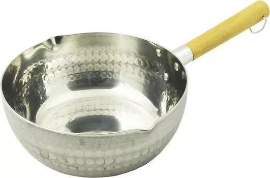 Горшок Юкихира алюминиевый толщиной 20см (кованый одноручный горшок) 2,2 мм ЗК-2022 серебряный