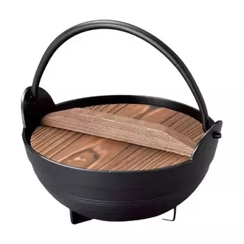 Горшок Мичиноку 15 см Алюминиевый горшок (алюминий) [14,86,3 см] чёрный