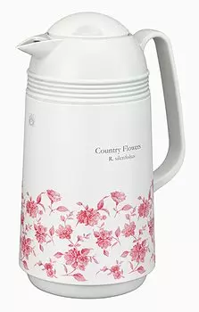 Горшок Peacock Handy Pot стеклянный настольный термос Country Flower 1.0L GHC-100 FLC