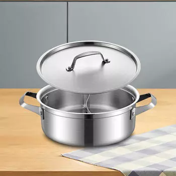 Горшок Шабу, двухсторонний суповой горшок, многоцелевой настольный, для двух приемов пищи, двойной
