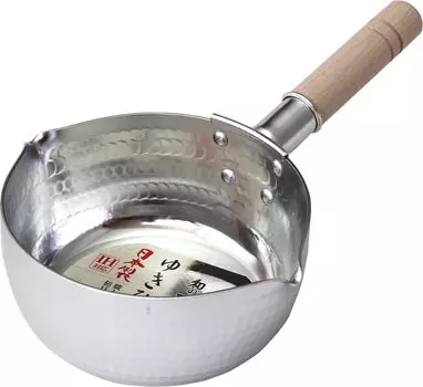 Горшок Taniguchi Metal Yukihira IH, совместимый с газовым огнем, 18 см, изготовлен в Японии, вареный суп мисо, японский мастер, 1,8 л серебряный