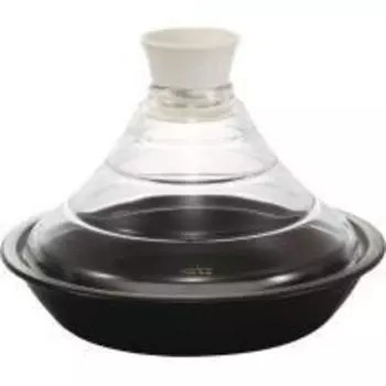 Горшок тажин Hario Glass IH со стеклянной крышкой для микроволновой печи персиково-белый 5735ai TNI-200PW