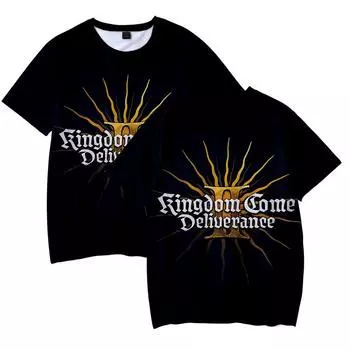 ГОРЯЧАЯ модная летняя женская мужская футболка с коротким рукавом Kingdom Come: Deliverance II Fitness Clothing Новая мужская футболка Косплей Футболка XS