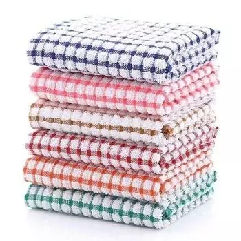 ГОРЯЧИЕ большие кухонные полотенца для дома и кухни, 6 цветов, хлопковые махровые кухонные полотенца, кухонные полотенца, товары для дома, 28x40 см (11X16 дюймов) 1Pcs коричневый