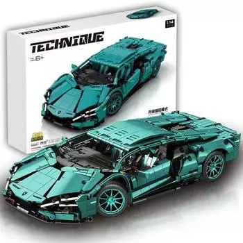 ГОРЯЧИЕ MOC Speeds Champions Series Автомобили Фиолетовый спортивный автомобиль Известный суперкар Гоночные строительные блоки Кирпичи Классическая модель военно-воздушные силы синий