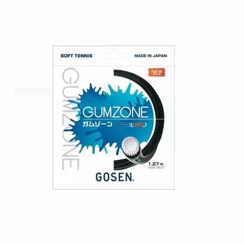 GOSEN Gumzone Tennis Gravity SSGZ11GB String, 1.27mm, Black,