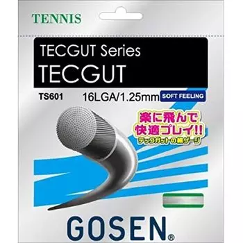 GOSEN Techgut Tennis TS601 Strings, 16L, White, белый
