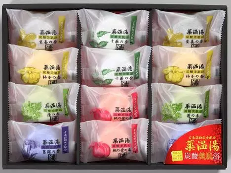 Goshu Yakuhin Лекарственный горячая вода газированная Красивая кожа набор для ванны POD 12 предметов ассорти