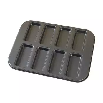 Gosinnmei Financier Форма для торта Форма для кексов 8 шт Форма для выпечки Форма для сладостей Размер Корпус x 20 см Чашка 4 x 8 см Антипригарное покрытие 25,5