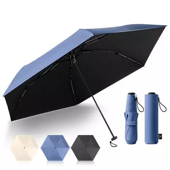 GOSO складной УФ-зонт для солнечной и дождливой погоды, шедевр, 125 г, 6 складных, складных, самых легких, углеродных, супер, водный, УФ-тепловой, ветрового зонта, который синий