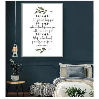 Господь благословит вас и сохранит вас, христианский домашний декор, настенное искусство из Священных Писаний, холст, картина, библейский стих, цитата, принты для плакатов 21cm30cm NoFrame