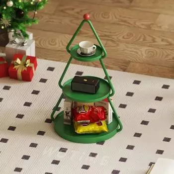 Гостиная Диван Угловой столик Современный Минималистский Рождественская Елка Многослойная Вертикальная Перегородка Прикроватная Стойка Для Хранения Закусок зелёный