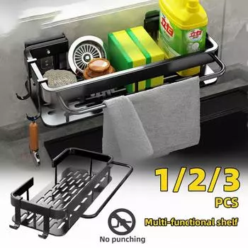 Гостиная полка для туалета с присоской для унитаза, умывальника, настенная настенная кухонная ванная комната, место для хранения, свободное от пробивки