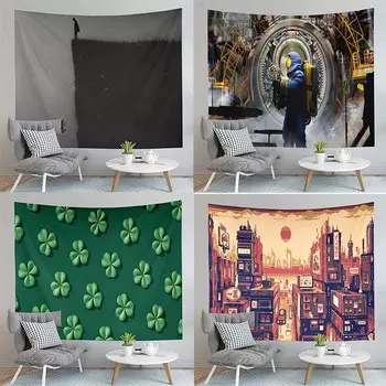 Гостиная Спальня Гобелен Современный Геометрический Красочный Архитектурный Узор Модный Домашний Декор Гобелен 100x75cm