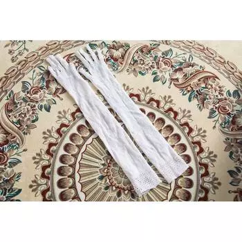 Gothic Lace Punk Fishnet Sister Sleeve White