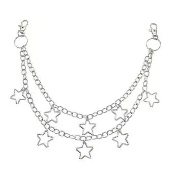 Gothic Love Heart Waist Chain Zinc Zinc Zinc Alloy Tassel Jeans Chain Personality Pants Chain Steet Style B