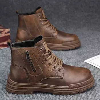 Gothic Men s Boots to Work Footwear for Men Dress Boot Soccer Shoes Trips Protective Working Shoes for Man Free Shipping Safety 39