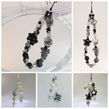 Gothic Style Y2K Phone Strap Star Heart Cell Phone Chain Acrylic Mobile Phone Lanyard Phone Charm Style 3