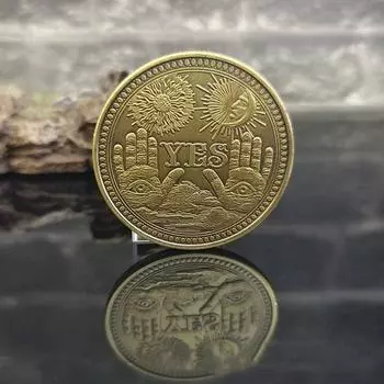 Gothic YES/NO Decision Coin Yes/No Skull Coin Props Hard Angel Lucky Coin Collection Gift бронзовый