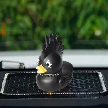 Готическая фигурка утки, панк-детрок, сатанинская черная утка, статуя из смолы, скульптура, украшение для домашнего офиса, рабочего стола, украшение для Хэллоуина A