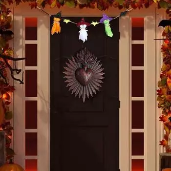 Готическая настенная табличка «Священное Сердце» для украшения дома. Молитвенный стенд «Непорочное Сердце Марии». Добавить золотистый