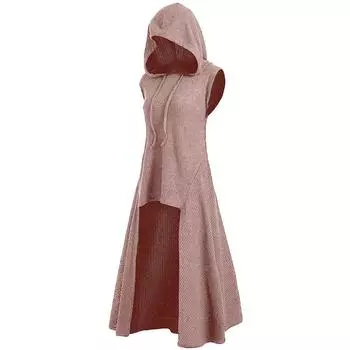 Готическая одежда, женское платье, Хэллоуин, карнавал, косплей, вечерние, винтажная толстовка с капюшоном XL хаки