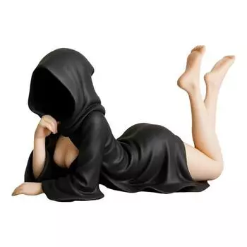Готическая скульптура книжной полки Сексуальная женская фигура в черном одеянии Смола Жуткая фигурка женщины для украшения рабочего стола на Хэллоуин S B
