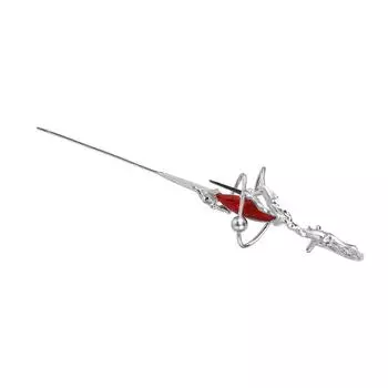 Готическая Темная Эстетика Пирсинг Серьга Стильная Игла для Уха Окружающая Ушную Раковину Диагональный Пуссет для Ночного Клуба и Вечеринки красный