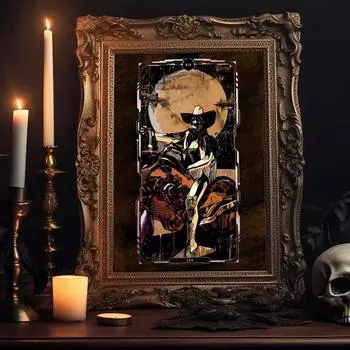 Готические карты Таро, холст, живопись, настенное искусство, темно-академия, искусство, гадальные карты, печать на плакатах для гостиной, домашний декор, без рамки 21*30cm
