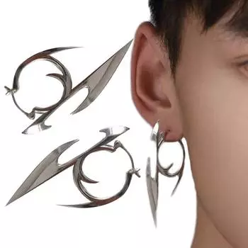 Готические панк-индивидуальные серьги Y2K, унисекс, Киберпанк, кулон-дротик, серьги-гвоздики, модные серьги-капли, ювелирные аксессуары, подарки