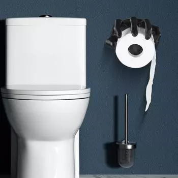 Готический держатель для туалетной бумаги, настенный держатель для туалетной бумаги из смолы, 3D-держатель для туалетной бумаги в виде руки-призрака для домашнего декора ванной комнаты чёрный