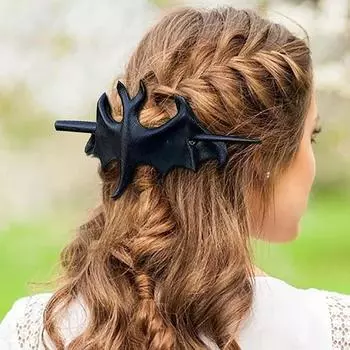 Готический коготь для волос для женщин и девушек, ретро-палочки для волос в форме летучей мыши и птицы, прочная черная заколка для волос в виде ворона, аксессуары для волос на Хэллоуин